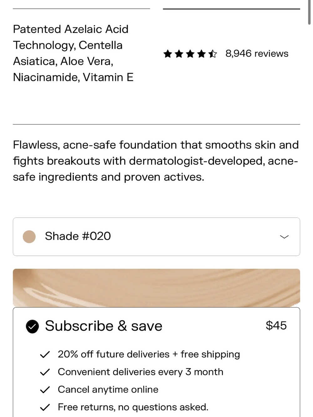 SkinShield Acne Safe Foundation - Picture 5 of 14